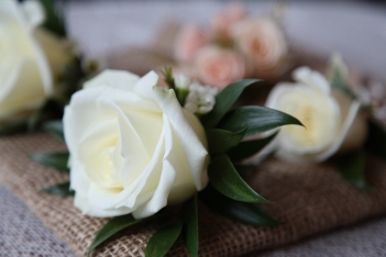 cream rose buttonhole by Your London Florist