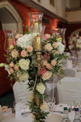 candelabra flowers by Your London Florist