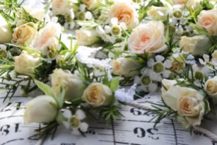 spray rose buttonholes by Your London Florist
