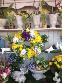 easter flower shop display
