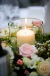 wedding table flower wreath